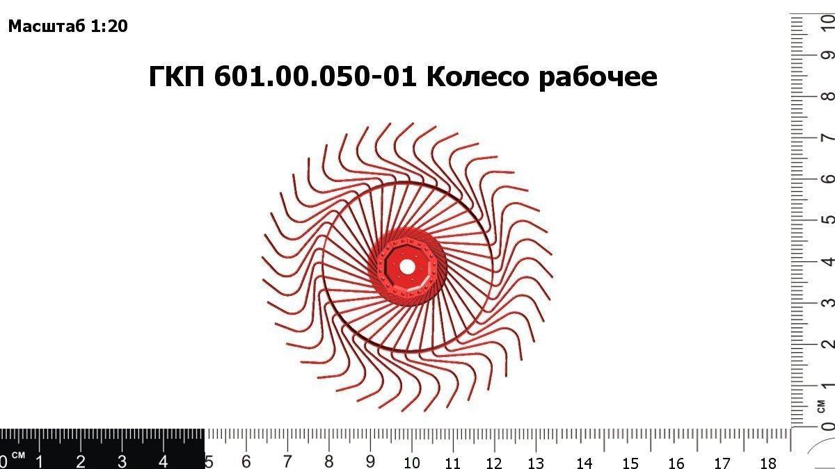 Запасные части ГКП 601.00.050-01 Колесо рабочее